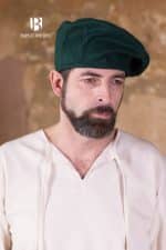 Harald - Medieval Wool Beret - Green
