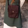 Juna - Wool Messenger Bag - Brown