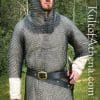 BRBM - Blackened Chainmail Haubergeon and Coif Set - Butted Round Rings