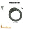 1 kg Loose Chainmail Rings – Mild Steel Flat Rings with Rivets 17 Gauge / 9 mm – Wedge Riveted