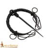 Twisted Darkened Steel Fibula with Knotwork Ends