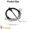Twisted Darkened Steel Fibula with Knotwork Ends