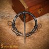Twisted Darkened Steel Fibula with Knotwork Ends