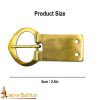 Brass Belt Buckle with Rivets