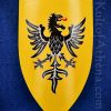 Medieval Heater Shield - Black Griffon on Yellow Field