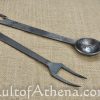 Large Forged Fork and Spoon Set