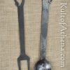 Large Forged Fork and Spoon Set