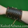 Celtic Leather Cuff with Large Triskele