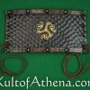 Celtic Leather Cuff with Large Triskele