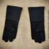 Black Suede Leather Gauntlets - Longer Cuff
