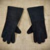 Black Suede Leather Gauntlets - Longer Cuff