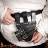 Three-Buckled Angled Sword Frog - Black