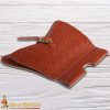 Medieval Leather Belt Pouch with Embossed Crosses