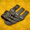 Three-Buckled Angled Sword Frog - Black