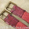 Leather Twin Belt - Red