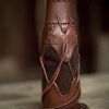 Laced Leather Bottle Holder - Brown