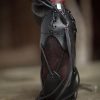 Laced Leather Bottle Holder - Black