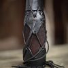 Laced Leather Bottle Holder - Black