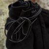 Round Leather Belt Bag - Black