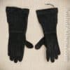 Suede Leather Gloves - Black
