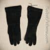 Suede Leather Gloves - Black