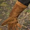 Suede Leather Gloves - Brown