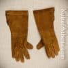 Suede Leather Gloves - Brown