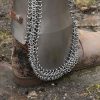 Persian Greaves - Polished - 19 gauge Steel