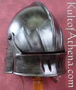 Gothic Sallet Helmet - Dark Metal Finish