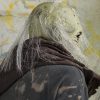 Open Brain Zombie Mask with Hair - Green