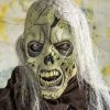 Open Brain Zombie Mask with Hair - Green