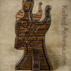 Hand-Carved Norse Wolves Weapon Stand