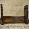 Hand-Carved Norse Wolves Weapon Stand