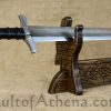 Hand-Carved Norse Wolves Weapon Stand