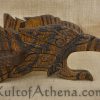 Hand-Carved Norse Ravens Weapon Stand