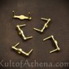 Brass Bar Belt Studs - Set of 5