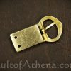 Brass Belt Buckle with Rivets