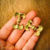 Brass High Medieval Belt Studs - Set of 5