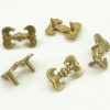 Brass High Medieval Belt Studs - Set of 5