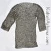 DFDS Chainmail Hauberk - Dome Riveted Construction - Stainless Steel Flat Rings Alternating with Solid Flat Rings
