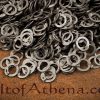 WFNM 1 kg Loose Chainmail Rings - Mild Steel Flat Rings with Rivets 17 Gauge / 9 mm - Wedge Riveted