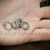 WFNM 1 kg Loose Chainmail Rings - Mild Steel Flat Rings with Rivets 17 Gauge / 9 mm - Wedge Riveted