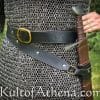 Black Leather Double Wrap Sword Belt