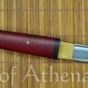 Musha Zatoichi Straight-bladed Shirasaya Katana - Burgundy