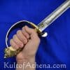 British Royal Navy Dress Saber with white faux rayskin grip