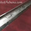 silver grip and decorated blade