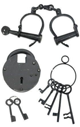 Prison Dungeon Ball and Chain Leg Shackles - ED2613 - Medieval