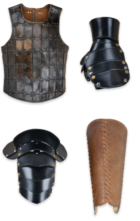 Leather Bracer Leather Armor Brown Leather Cuff Black Leather