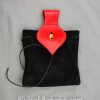 High Capacity Medieval Belt Pouch - Red