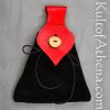 High Capacity Medieval Belt Pouch - Red